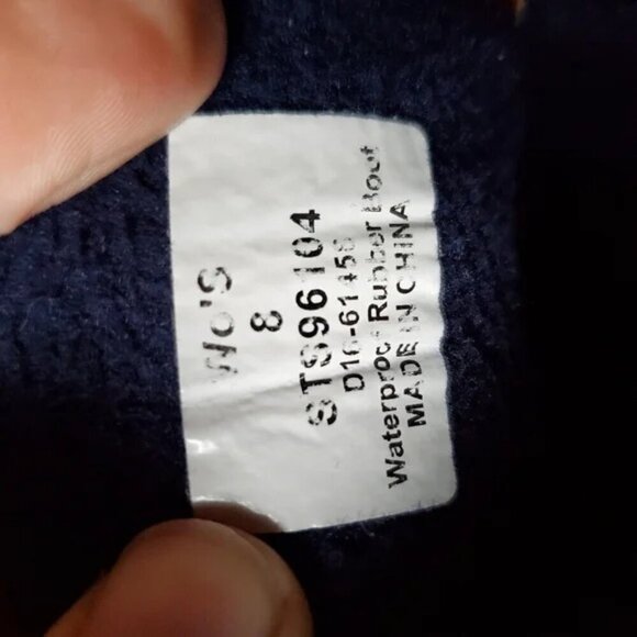 Sperry Topsider Port Duck Blue with Pink Boots Nautical Waterproof Rubber size 8 - Picture 6 of 14